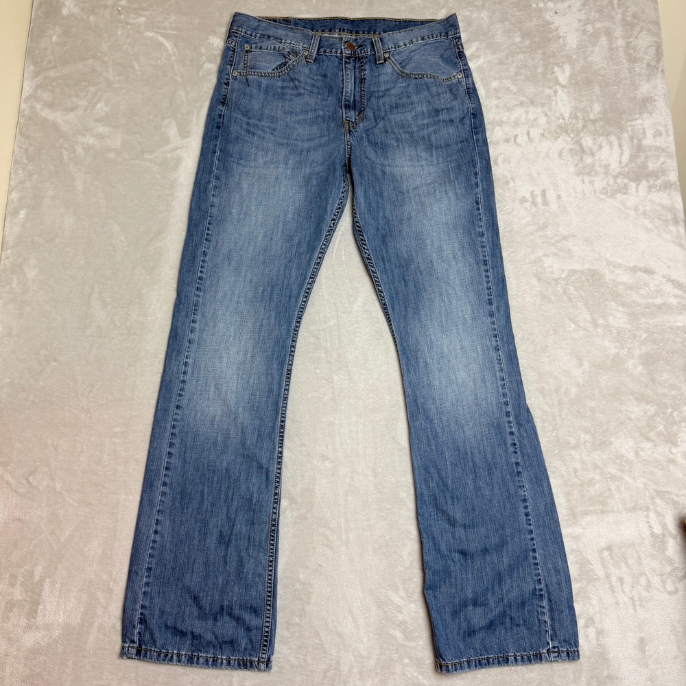 Levis 527 Slim Bootcut Jeans Mens 34x34 Blue Denim Cowboy Western Rodeo